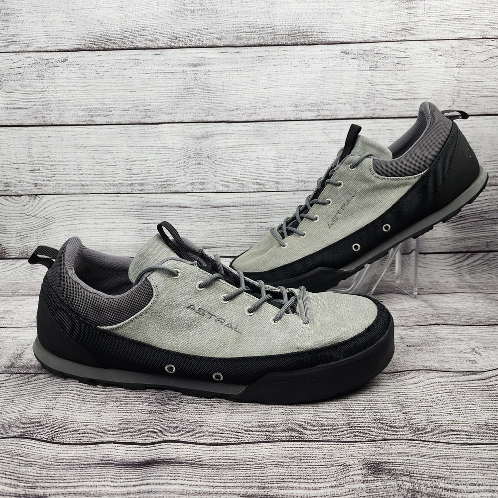 ASTRAL Rambler Ms Mens Size 13 Hemp Recycled Hiking Walking Gray Black Lace Up